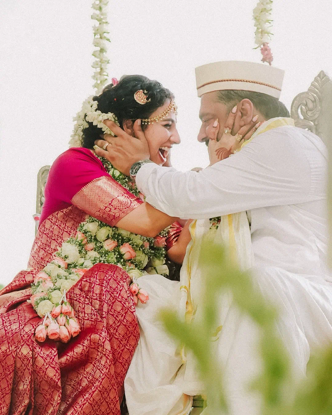 A candid wedding moment